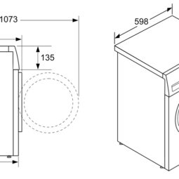 Máy giặt Bosch WGG234E0SG - kích thước
