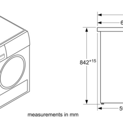 Máy sấy quần áo Bosch WTX87EH0EU- kích thước