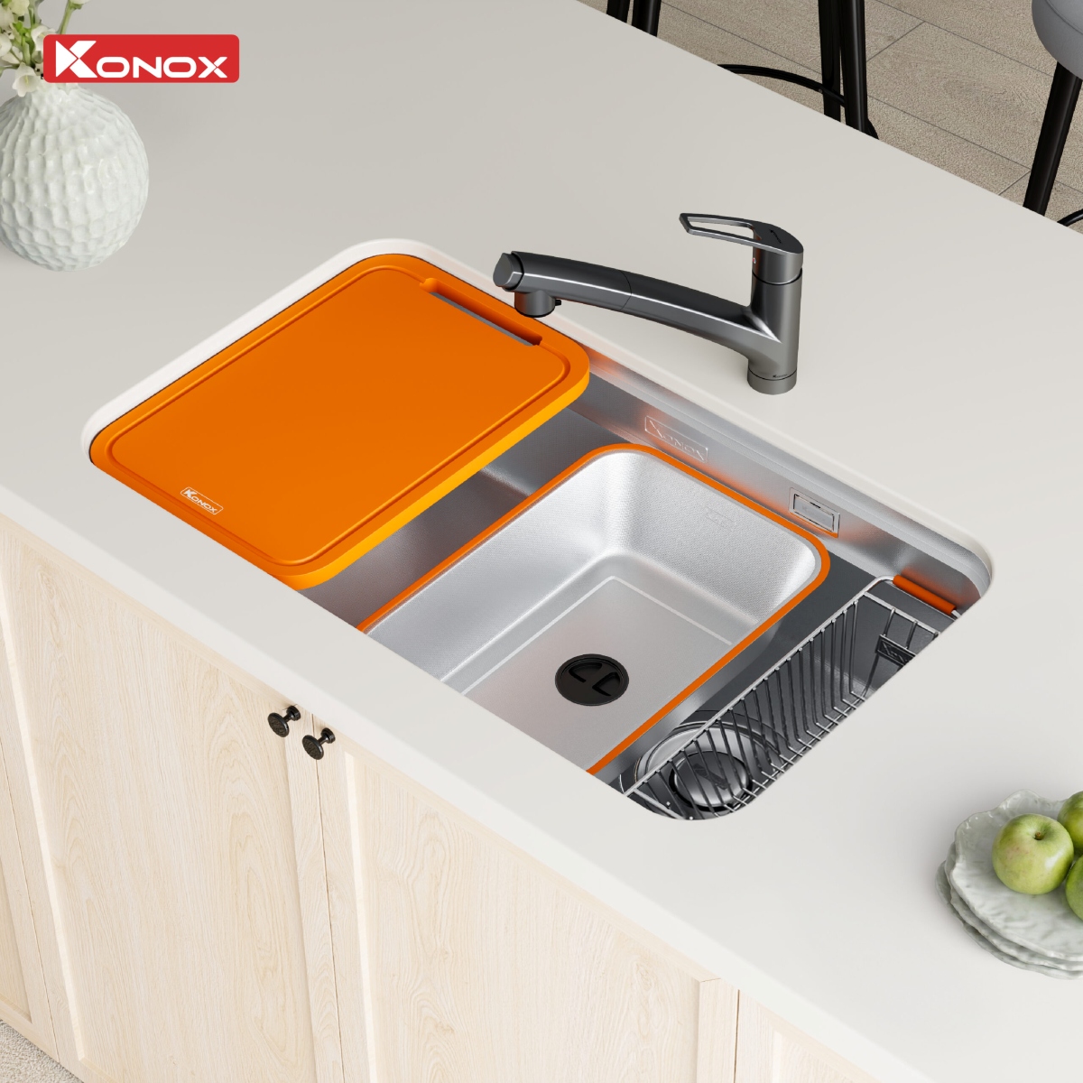 Chậu rửa bát Konox Tari Smart 8047