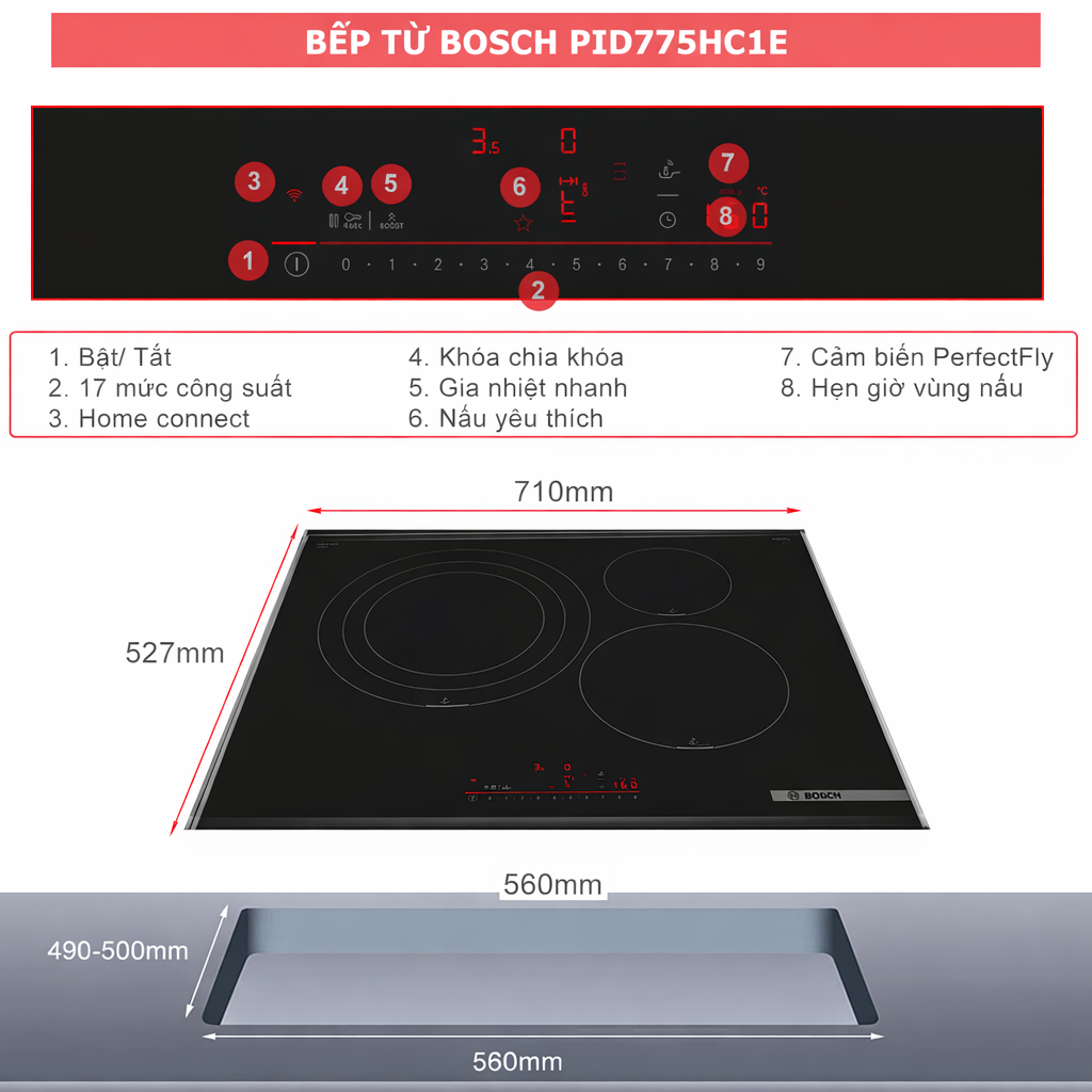 Bếp từ Bosch PID775HC1E-3