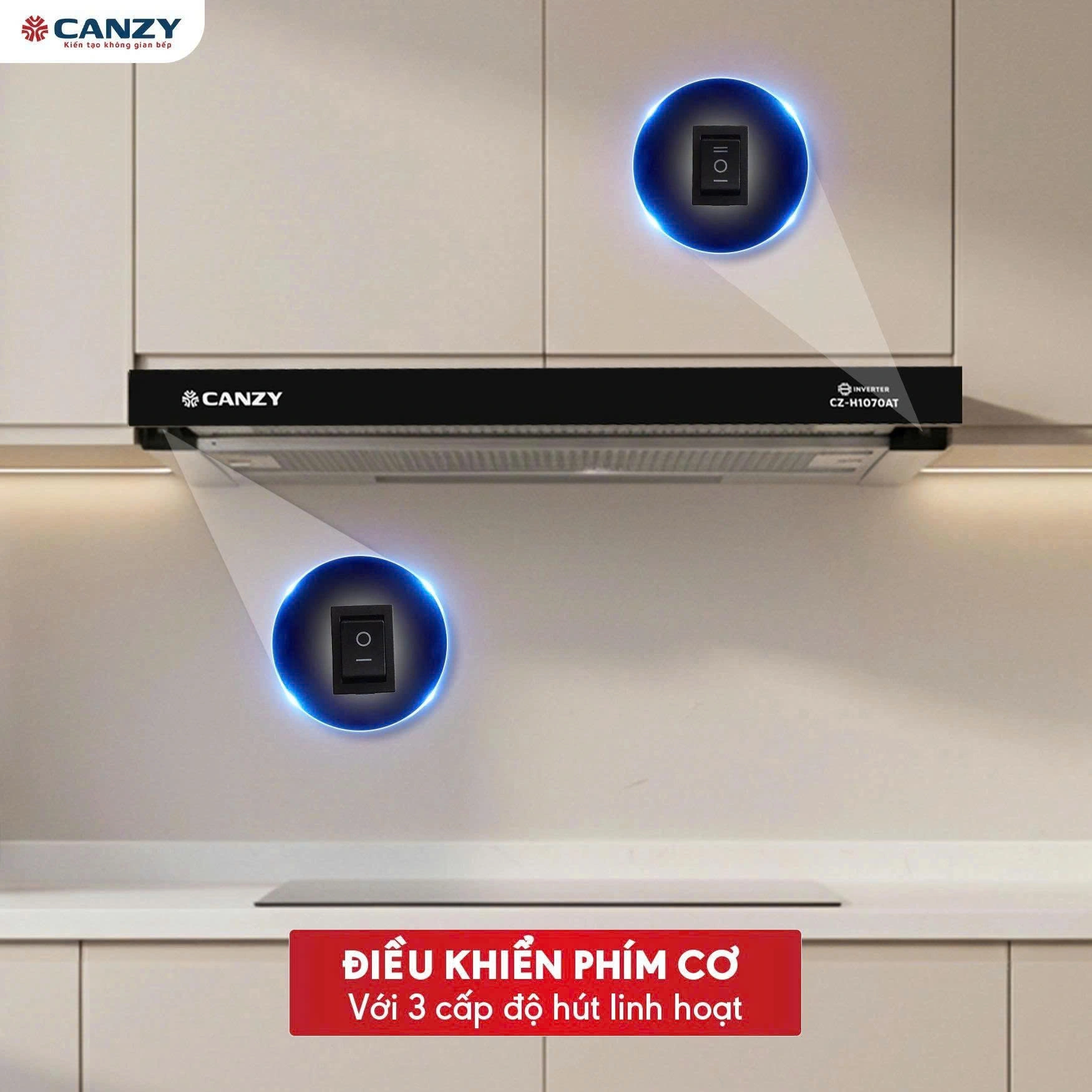 Máy Hút Mùi Âm Tủ Canzy CZ-H1070AT-1