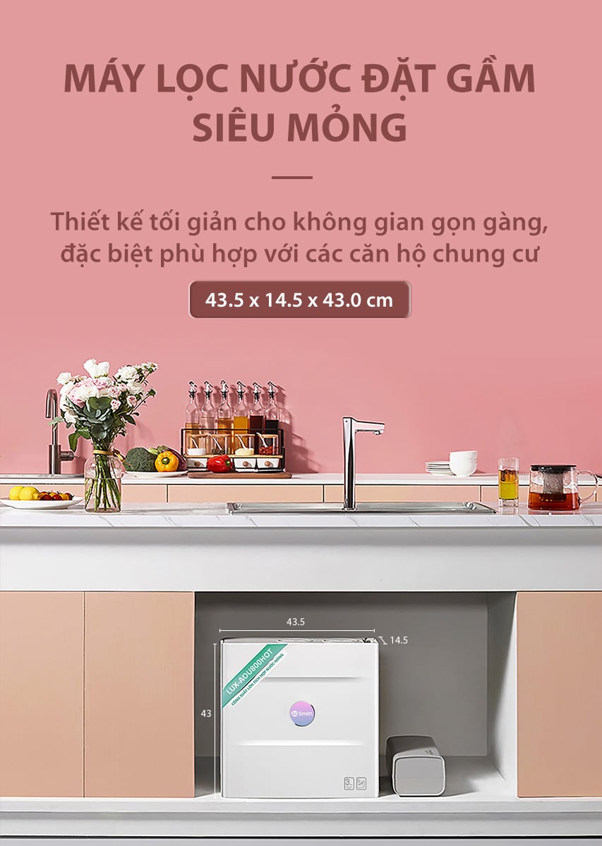 Máy lọc nước A.O. Smith LUX-AOU800HOT-1