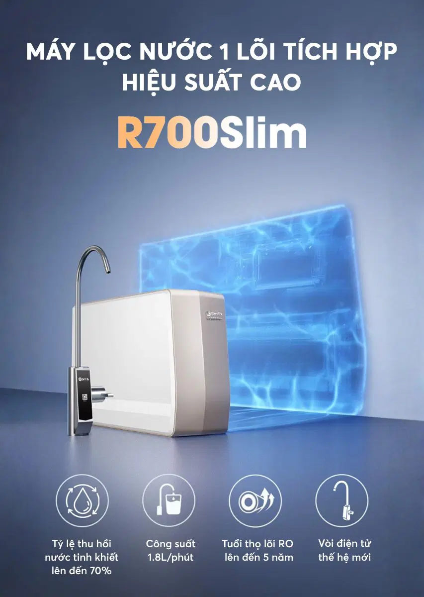 Máy lọc nước A.O. Smith R700 Slim